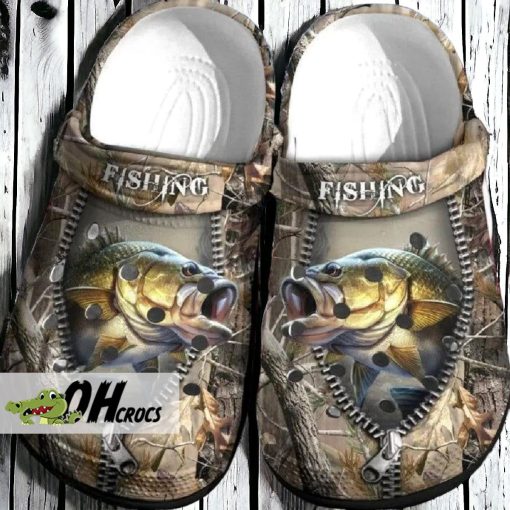Bass Fishing And Hunting Lover Crocs Shoes Gift