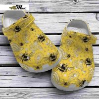 Bees Paisley Patterns Bees Yellowbees Lovers Gift Crocs Clog Shoes Gift