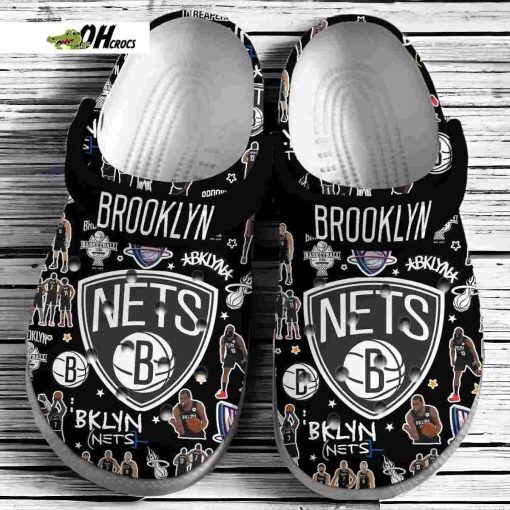 Brooklyn Nets NBA Basketball Sport Crocs Clogs Shoes Comfortable Gift