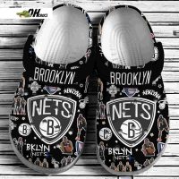 Brooklyn Nets NBA Basketball Sport Crocs Clogs Shoes Comfortable Gift 2