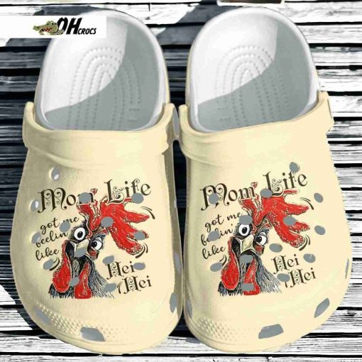 Chicken Mom Life Crocs Farmer Life Chicken Wear Shoes Gifts Mothers Day 2022 Gift