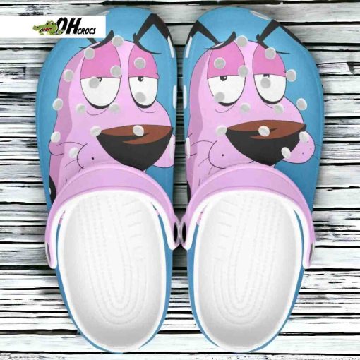Courage the Cowardly dog Cartoon Crocs Shoes Clogs Custom Name Gift