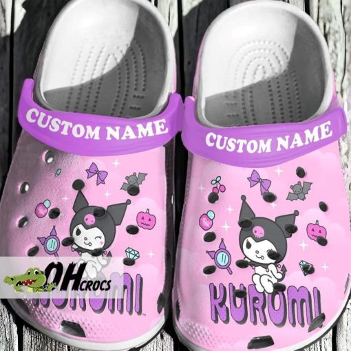 Custom Kawaii Kuromi Crocs Pink Gift