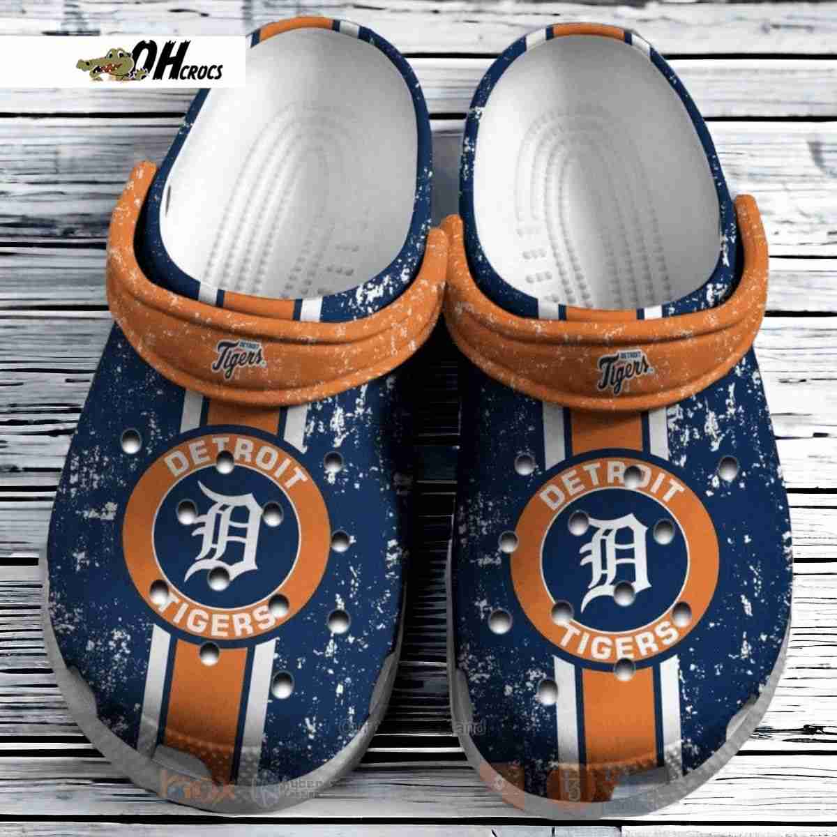Detroit Tigers Navy Mlb Crocs Clog Shoes Gift