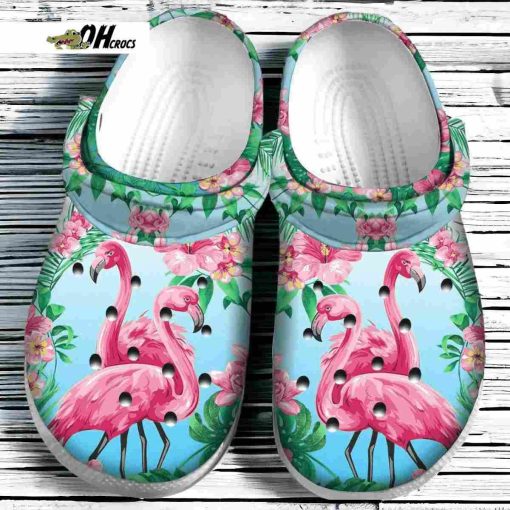 Flaminigo Hawaiian Beauty Flower Gift For Lover Rubber Crocs Clog Shoes Gift