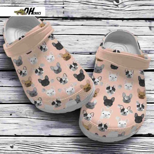 French Bulldog Lovely Face Crocs Classic Clogs Shoes PANCR0072 Gift