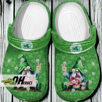 Funny St Patrick Day Gnome Hippie Crocs Shoes Gift