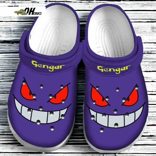 Gengar Pokemon Purple Clogs Crocs Shoes Gift