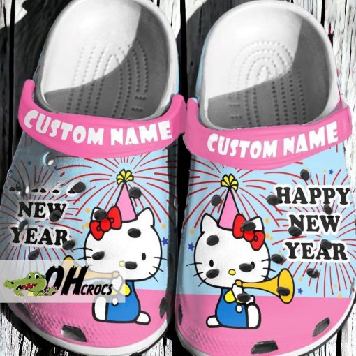 Happy New Year Hello Kitty Crocs Clogs Gift
