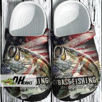 Lets Make Bass Fish Great Again 4Th Of July Crocs Shoes Gift