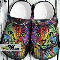 Lgbt Cat Paint Flakes Personalized Crocs Shoes Gift