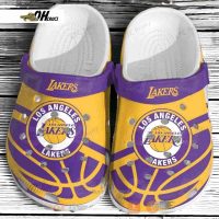 Los Angeles Lakers Purple Yellow Nba Crocs Clog Shoes Gift