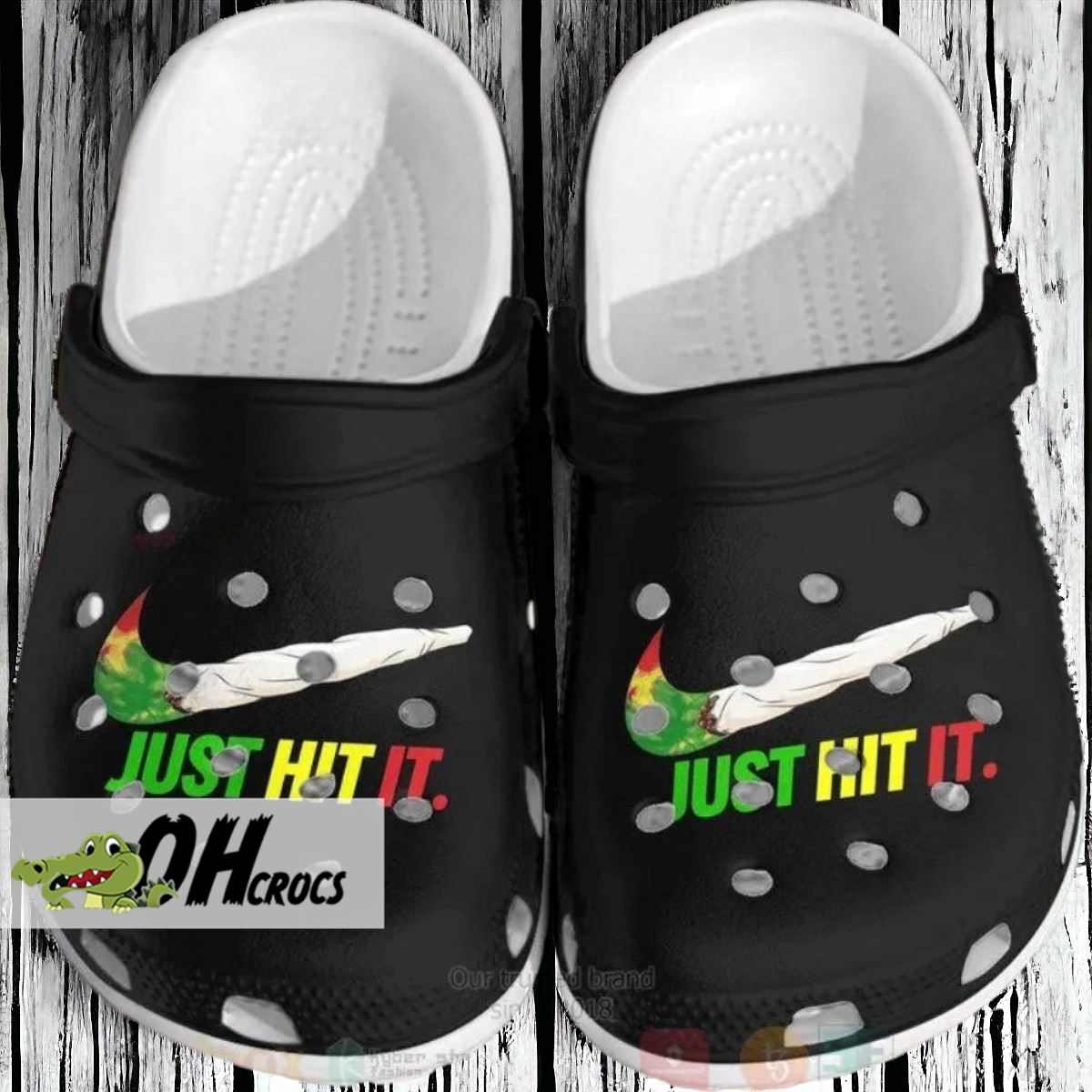 Nike Just Hit It Weed Crocs Gift