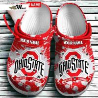 Personalized Ohio State Buckeyes Ncaa Football Crocs Clog Shoes Gift
