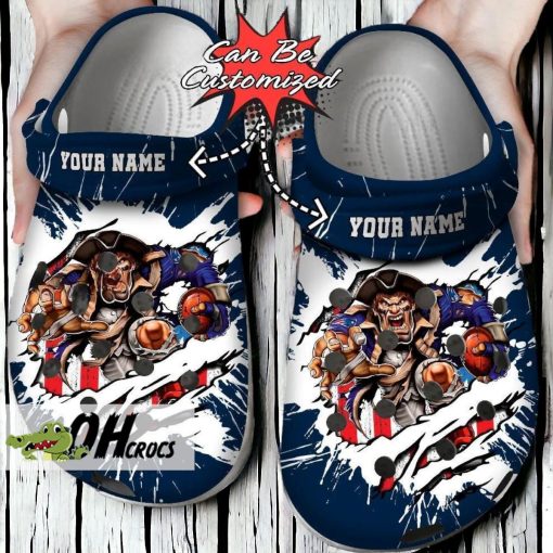 Personalized Patriots Mascot Crocs Shoes Gift