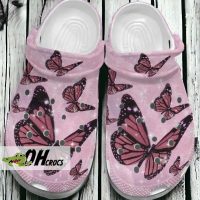 Pink Butterfly Bling Crocs Footwear Gift
