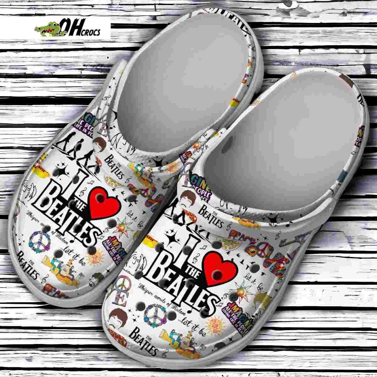 The Beatles Revival Music Comfortable Crocs Clogs Shoes Series Collection Elite Gift