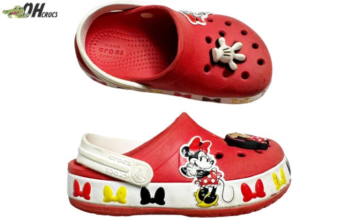 Red Minnie Mouse Crocs adults