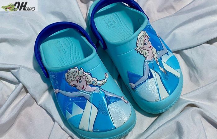 Playful shoes showcasing characters from Disney's Frozen