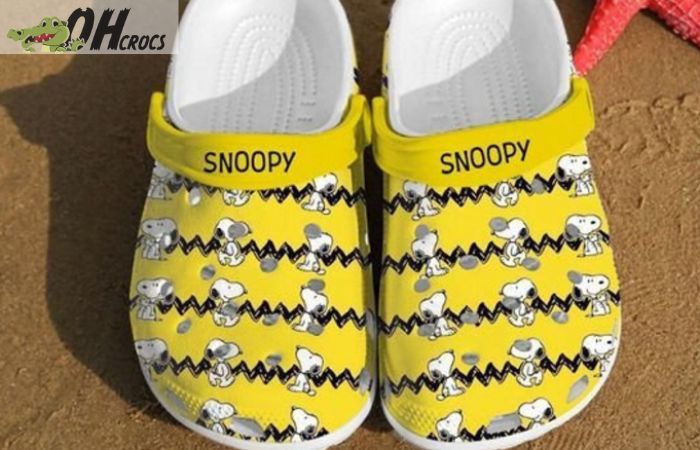 Yellow Snoopy Crocs