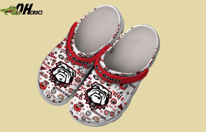 Comfortable footwear with Georgia Bulldogs Croc Charms