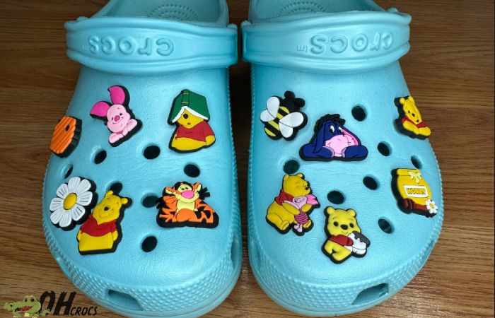Winnie The Pooh Crocs with charms