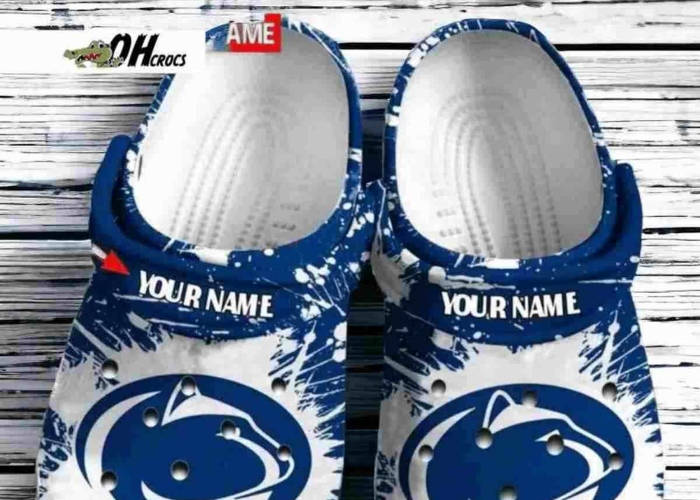 Close-up image displaying the details of NCAA Crocs